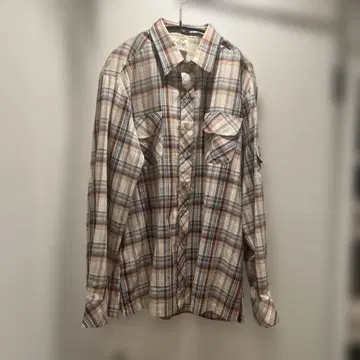 KENNINGTON 체크 무늬 긴팔 셔츠 XL