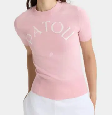 PATOU 반팔 니트 핑크