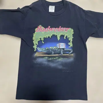 90s USA제 Budweiser 버드와이저 T셔츠 악어 개구리 L