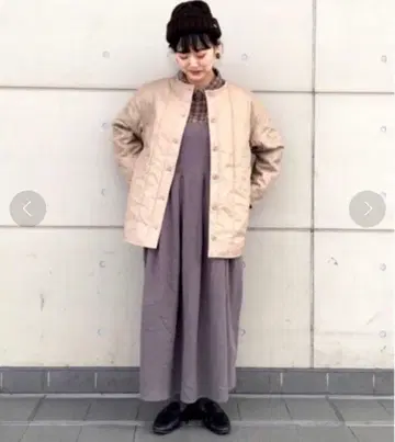 새상품 sm2 사만사 모스모스 노카라 스트라이프 퀼트 블루종