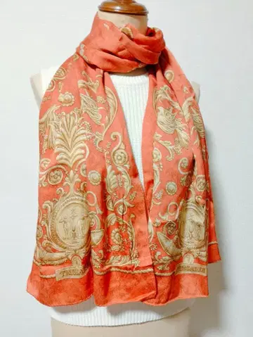 TRUSSARDI 트루사르디 SILK 살몬 핑크 스톨