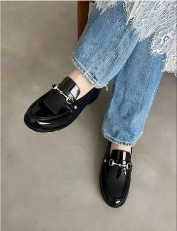 오리엔탈 트래픽 방수 블랙 로퍼 레인슈즈 로퍼