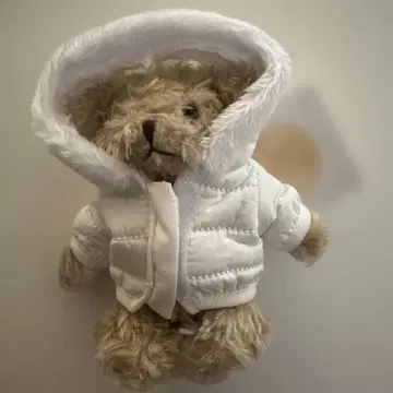 타리즈 한정판 100 다운 자켓 TULLY'S 곰 키링 화이트