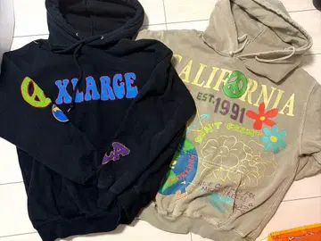 X-LARGE FLOWER HOODED SWEAT 2장 세트