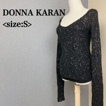DONNA KARAN 다나 캐런 스팽글 긴팔 니트 의상 S