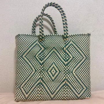 [ Letra 레트라 ] 멜카도백 GREEN x CREAM 바스켓백