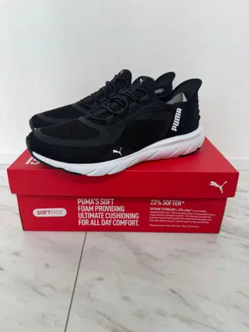 PUMA SOFTRIDE 스니커즈 블랙 UK7 26cm