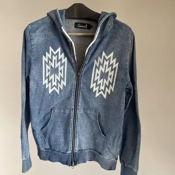 CavariA 데님 블루 집업 후드티 44