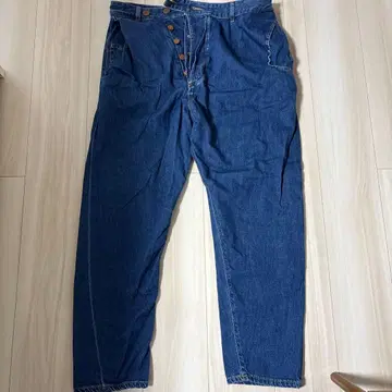 다크 블루 코튼 데님 청바지