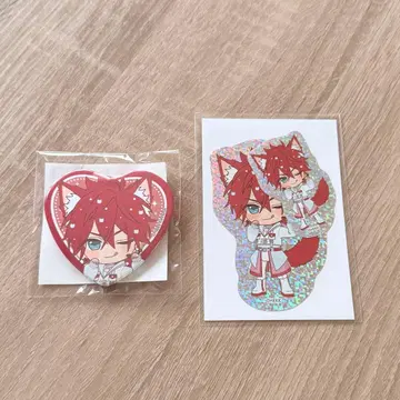 앙스타 난자타운 미니게임 아마기 린네 하트 캔뱃지 스티커