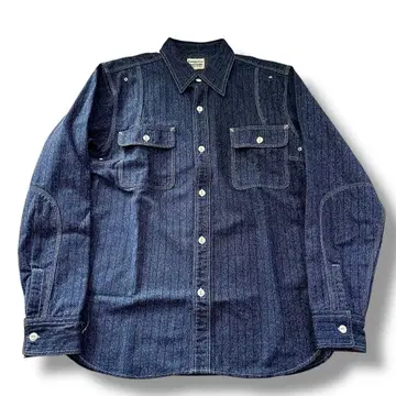 새상품급 페로우즈 데님 메디컬 워크 셔츠 유니온 티켓 인디고