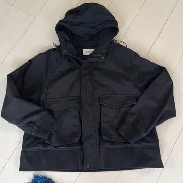 BEAMSBOY 빔즈 보이 마운틴 후드티 숏 블루종