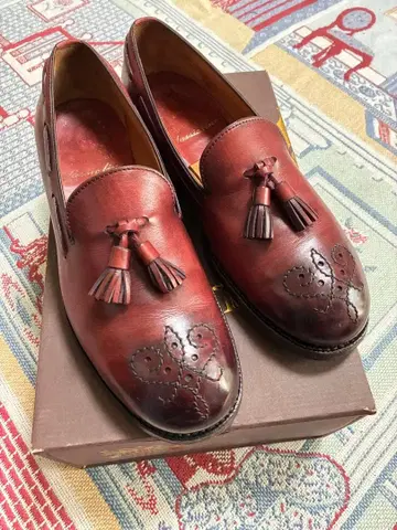 chausser 태슬 로퍼 버건디