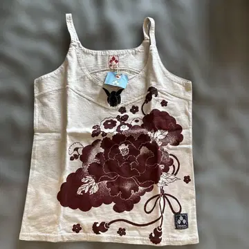 CHIKUYOU 꽃무늬 탱크탑 베이지