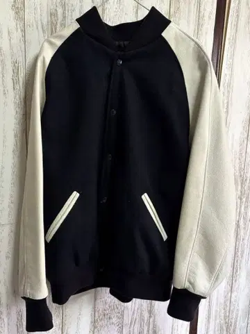 SKOOKUM 바시티 자켓 사이즈 40 네이비 x 화이트 USA제