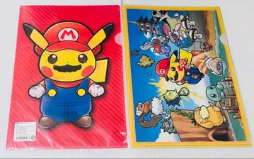 포켓몬 마리오 피카츄 클리어 파일 3장 세트