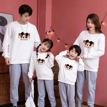 미사용 새상품 미키마우스 프린트 맨투맨 속기모 (플리스 안감) C339