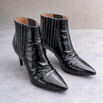 SPORTMAX 숏부츠 35 천연 가죽 블랙 이탈리아제