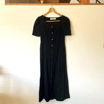 LAGUNAMOON 블랙 반팔 롱 원피스