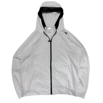 MIZUNO 미즈노 후드 부착 드라이 자켓 화이트 스포츠 구제 의류