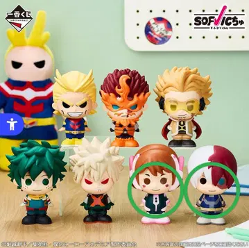 히로아카 제일복권 F상 소프트 비닐 피규어 토도로키 우라라카 2종 세트