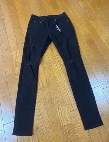 SERENEDE 블랙 스키니 청바지