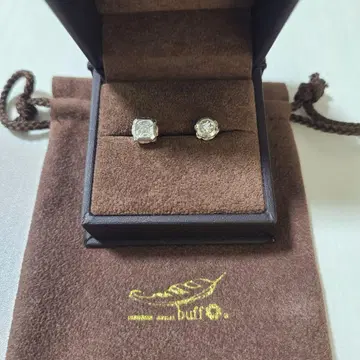 버프 실버 925 육각형 크리스탈 귀걸이 (한쪽용)