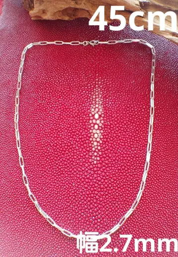 45cm 폭 2.7mm 페이퍼 클립 체인 silver925 새상품