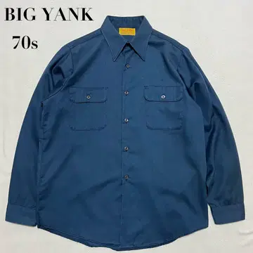 70s BIG YANK 워크 셔츠 빈티지 빅양크 네이비