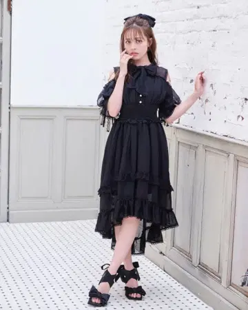 LIZLISA 튤 보타이 피쉬테일 원피스