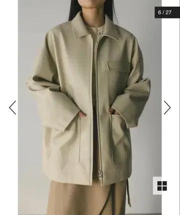 스타일 믹서 페이크 레더 자켓