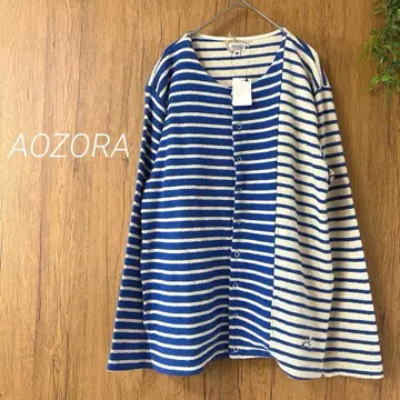 77 새상품 AOZORA 비대칭 컬러 코튼 자켓