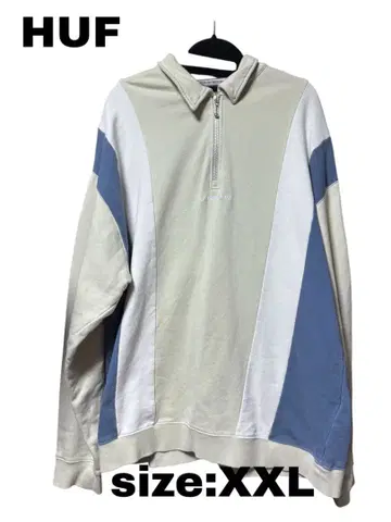 HUF 지퍼 트레이닝복 XXL 베이지/블루