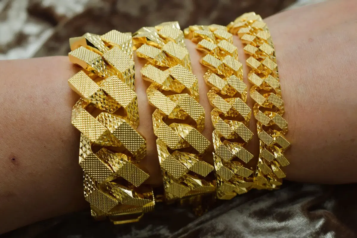 #(New Arrival) Front Dot Octagonal Gold Bracelet 4 Types Special 10x Ultra-High Pressure Plating