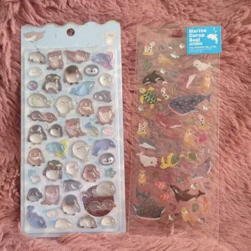 모자 꽁지 드롭씰 바다짐승 수족관 한정판 드롭씰