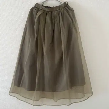 [ 새상품 ] 엘렌딕 오간자 턱 볼륨 스커트