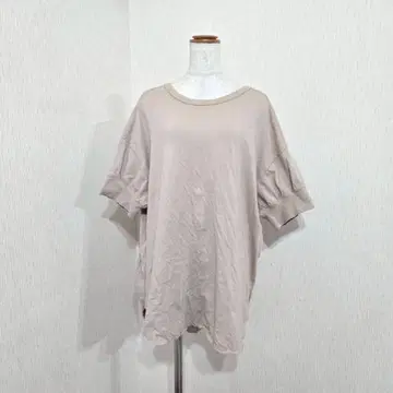 클래식 엘프 돌먼 슬리브 티셔츠 (XL) 베이지 면 100%