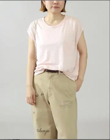 멜란지 린넨 프렌치 슬리브 풀오버