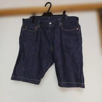 No.21 모모타로 청바지 38 숏팬츠 체크 무늬