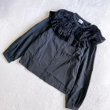 메리제니 [ M ] 오팔 플라워 케이프 블라우스 프릴 벨로아 꽃무늬