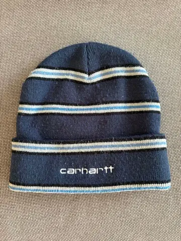 carhartt 니트 모자 네이비 스트라이프