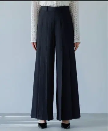 SENEE 하이웨스트 플리츠 슬랙스