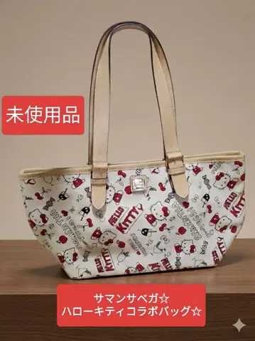 미사용 사만사베가 헬로키티 콜라보 토트백 키티 40주년
