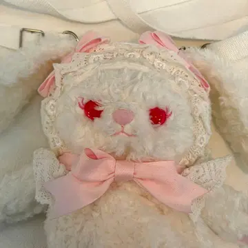 BABY 우사쿠먀짱 미니백 숄더백 오프화이트 x 핑크