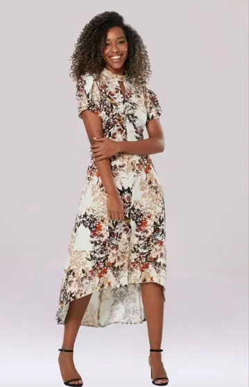 CLOSET 미디 원피스 8 (UK) 화이트