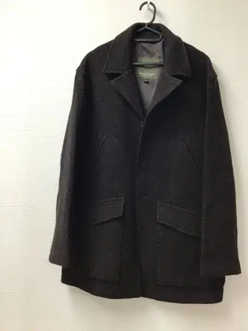 ST-404 Henry Cottons 다크 그레이 체스터 코트