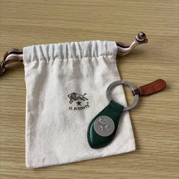 IL BISONTE 그린 가죽 키링