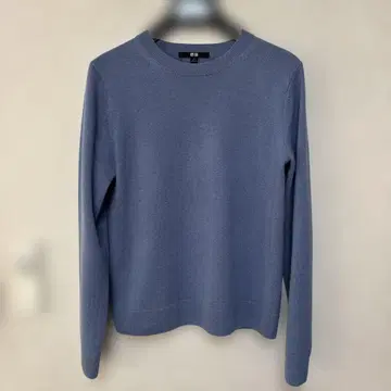 유니클로 캐시미어 100% 크루넥 스웨터 블루 파랑 S