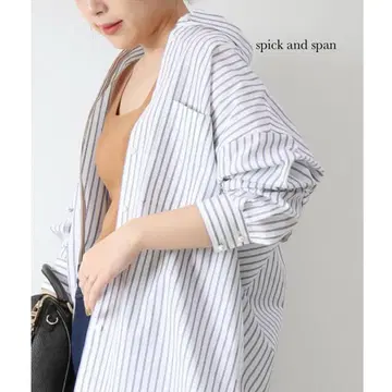 spick and span 펄 버튼 오버 셔츠