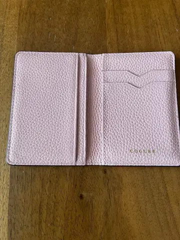 [ 가격 인하 ] COGURE 슈링크 가죽 카드 케이스 그레이지 핑크